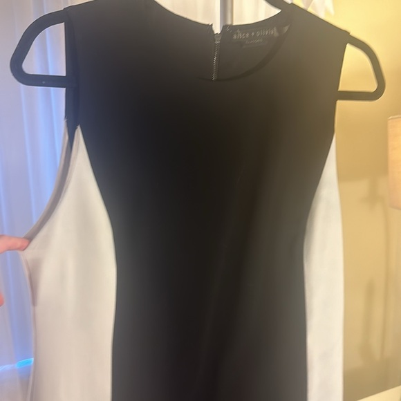 Alice and Olivia Classics Size 8 Colorblock black and white dress - Picture 2 of 4
